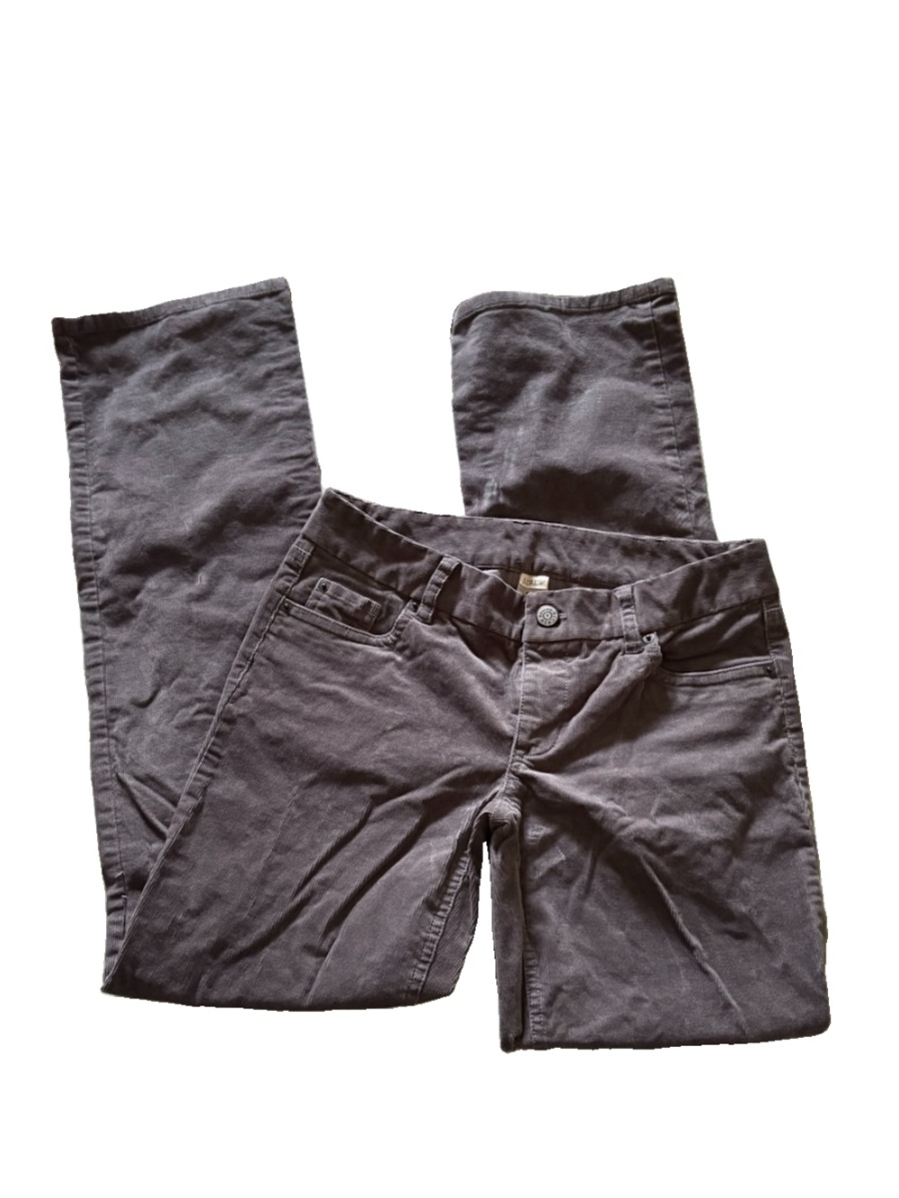 J. Crew Women’s Low Rise Dark Gray Corduroy Pants